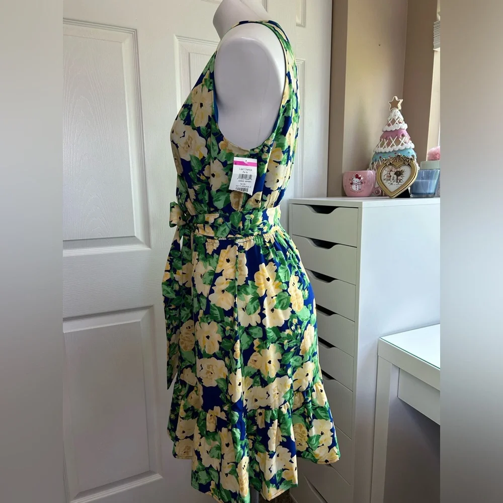 Sam Edelman Blue and Yellow Floral Dress - Picture 8 of 11